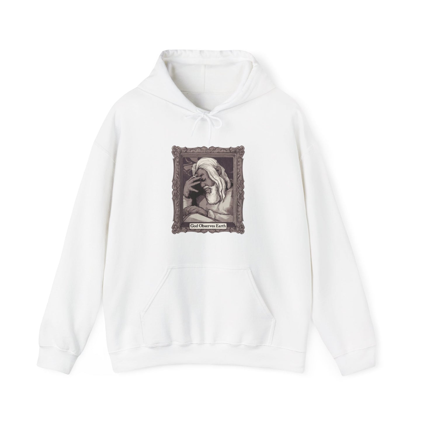 God Observes Earth Unisex Heavy Blend Hooded Sweatshirt