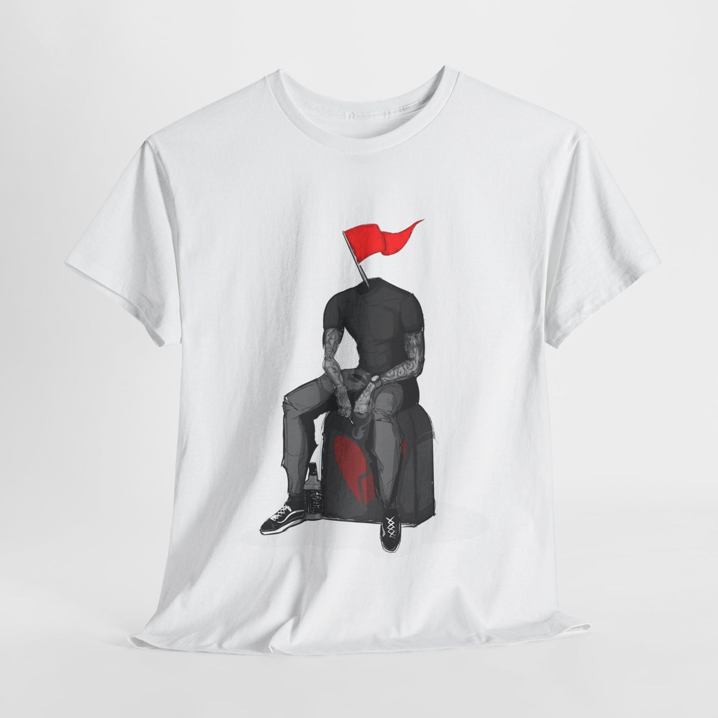 Red Flag Male Unisex Heavy Cotton Tee
