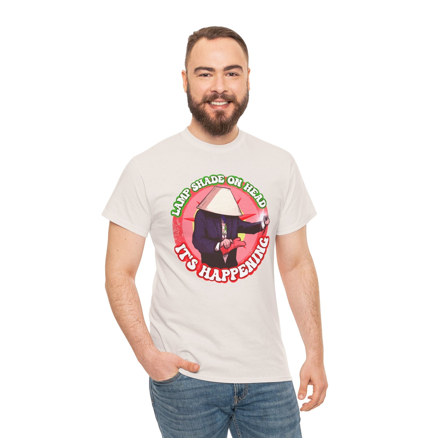 Lampshade On Head Unisex Heavy Cotton Tee