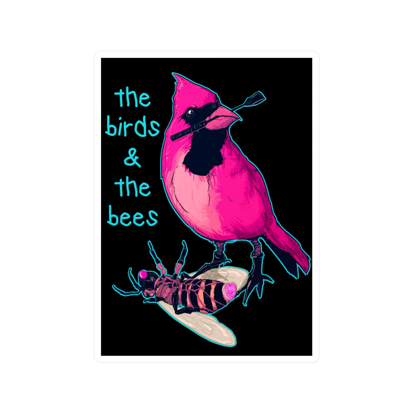 The Birds & The Bees Kiss-Cut Vinyl Decal