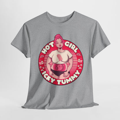 Hot Girl Icky Tummy Unisex Heavy Cotton Tee