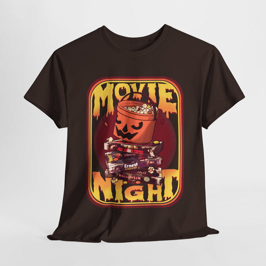 Retro Movie Night Unisex Heavy Cotton Tee