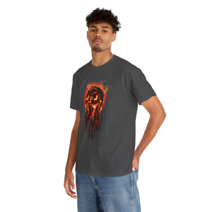 Elemental Skull Fire Unisex Heavy Cotton Tee