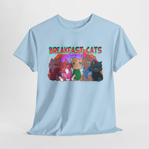 Breakfast Cats Unisex Heavy Cotton Tee