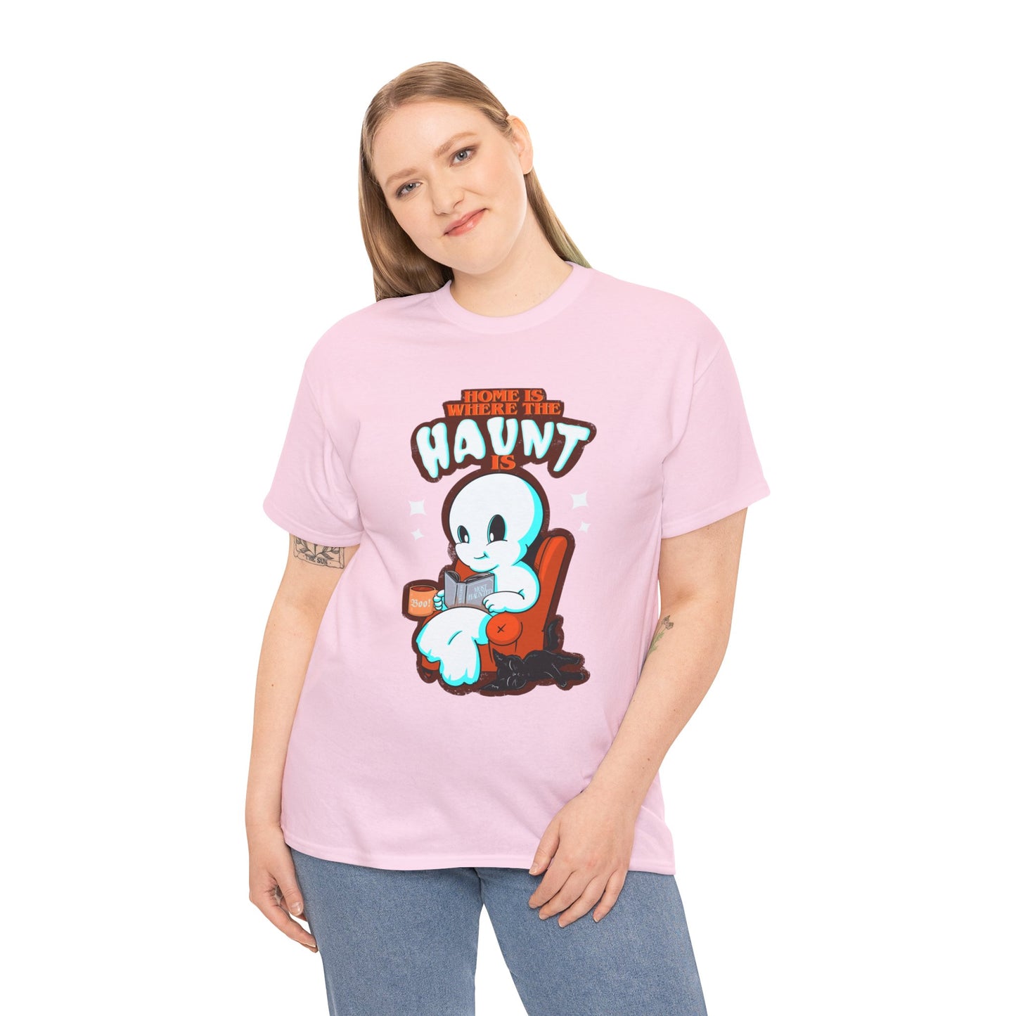 Home Is Where The Haunt Is Unisex Heavy Cotton Tee