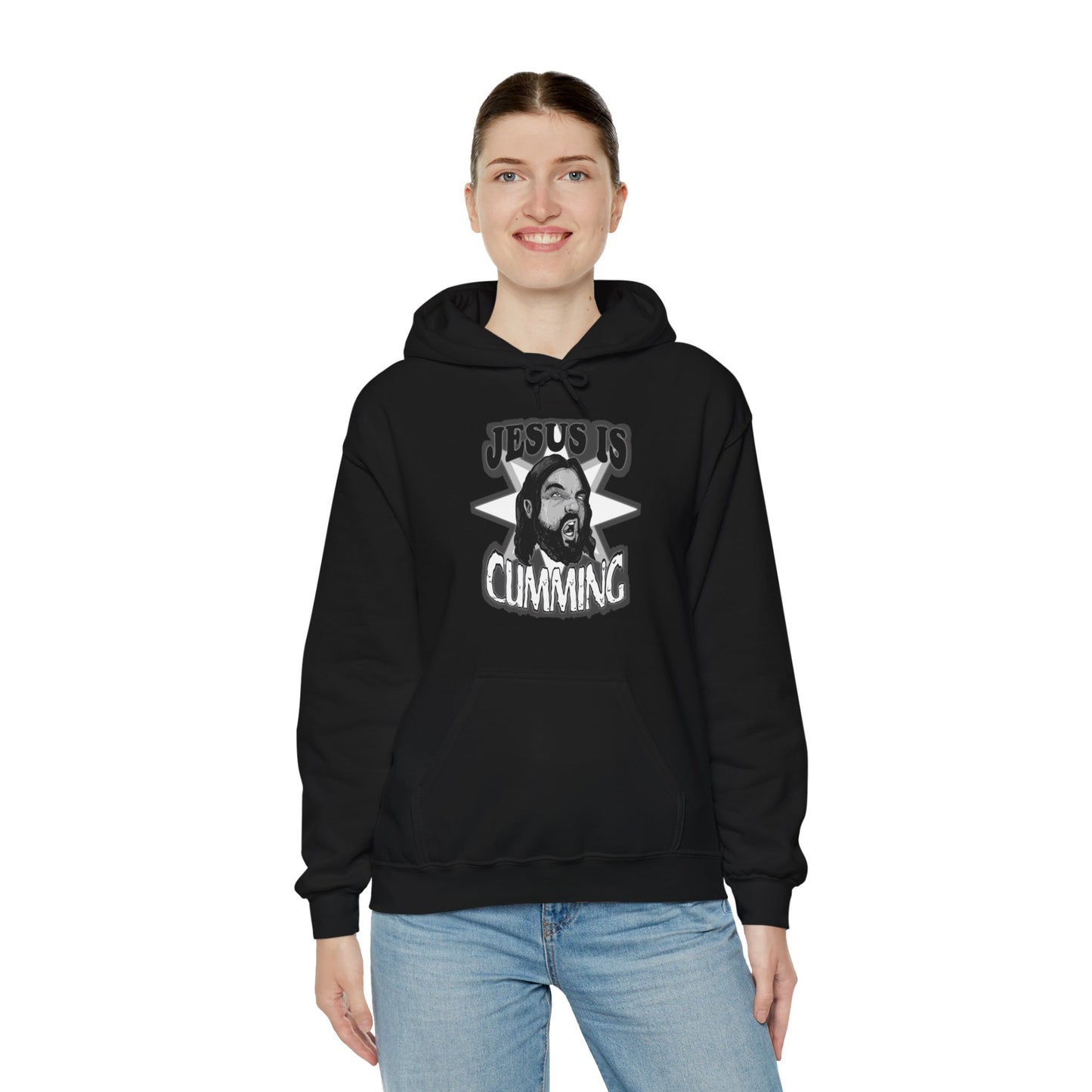 Jesus Is Cumming Unisex Heavy Blend Hooded Sweatshirt