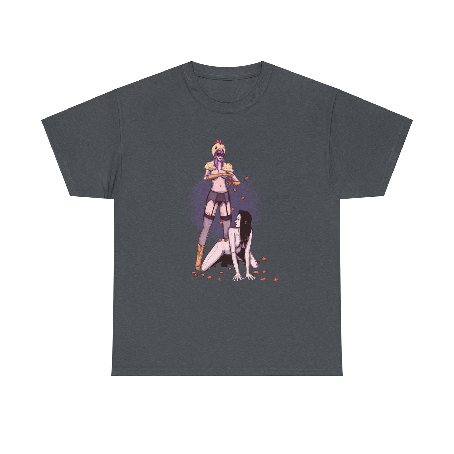 Chicken Nugget Rain Unisex Heavy Cotton Tee
