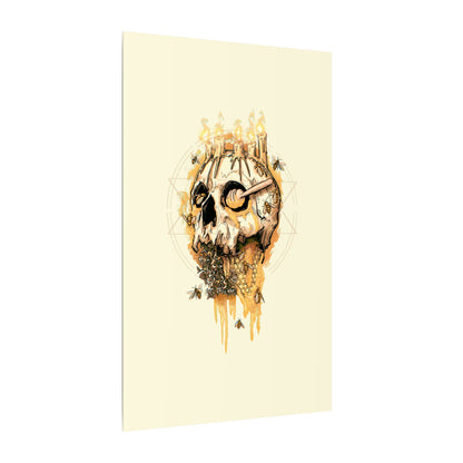 Elemental Skull Honeycore Matte Canvas Stretched