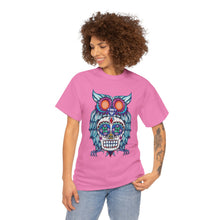 Sugar Skull Owl Unisex Heavy Cotton Tee