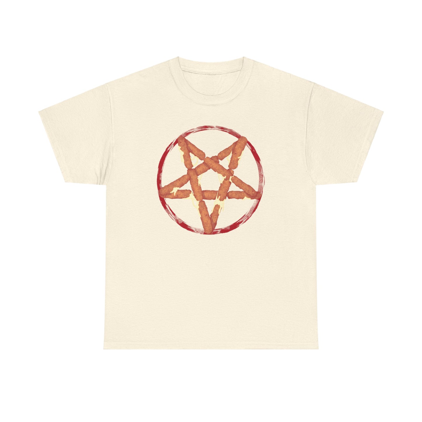 Mozzarella Stick Pentagram Unisex Heavy Cotton Tee