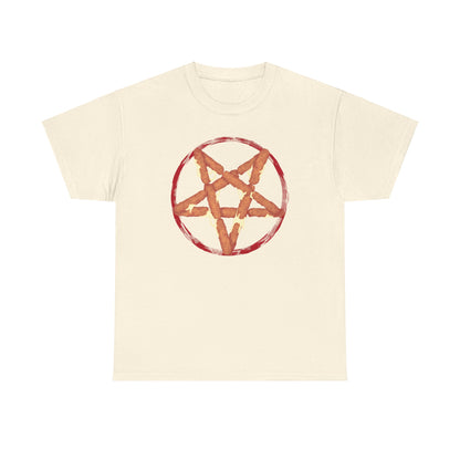 Mozzarella Stick Pentagram Unisex Heavy Cotton Tee