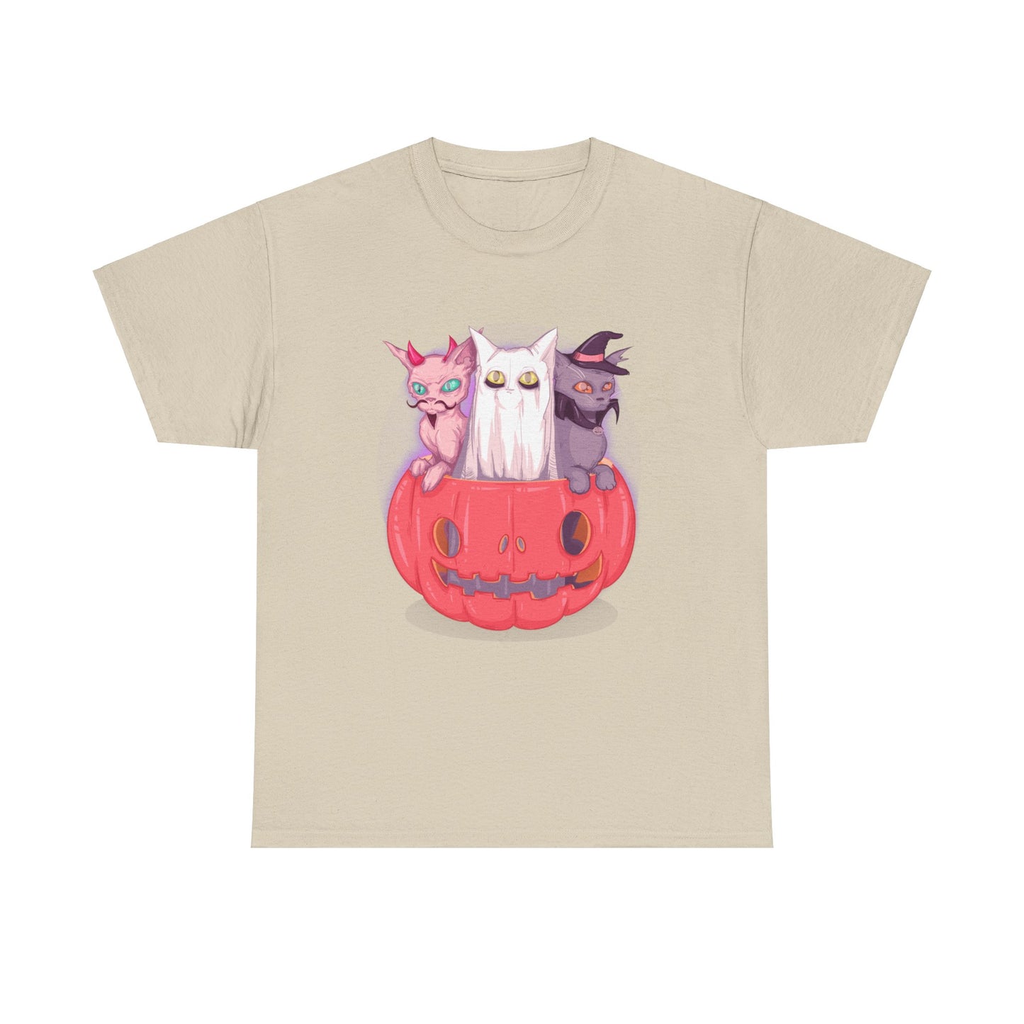 Meow-lloween Unisex Heavy Cotton Tee