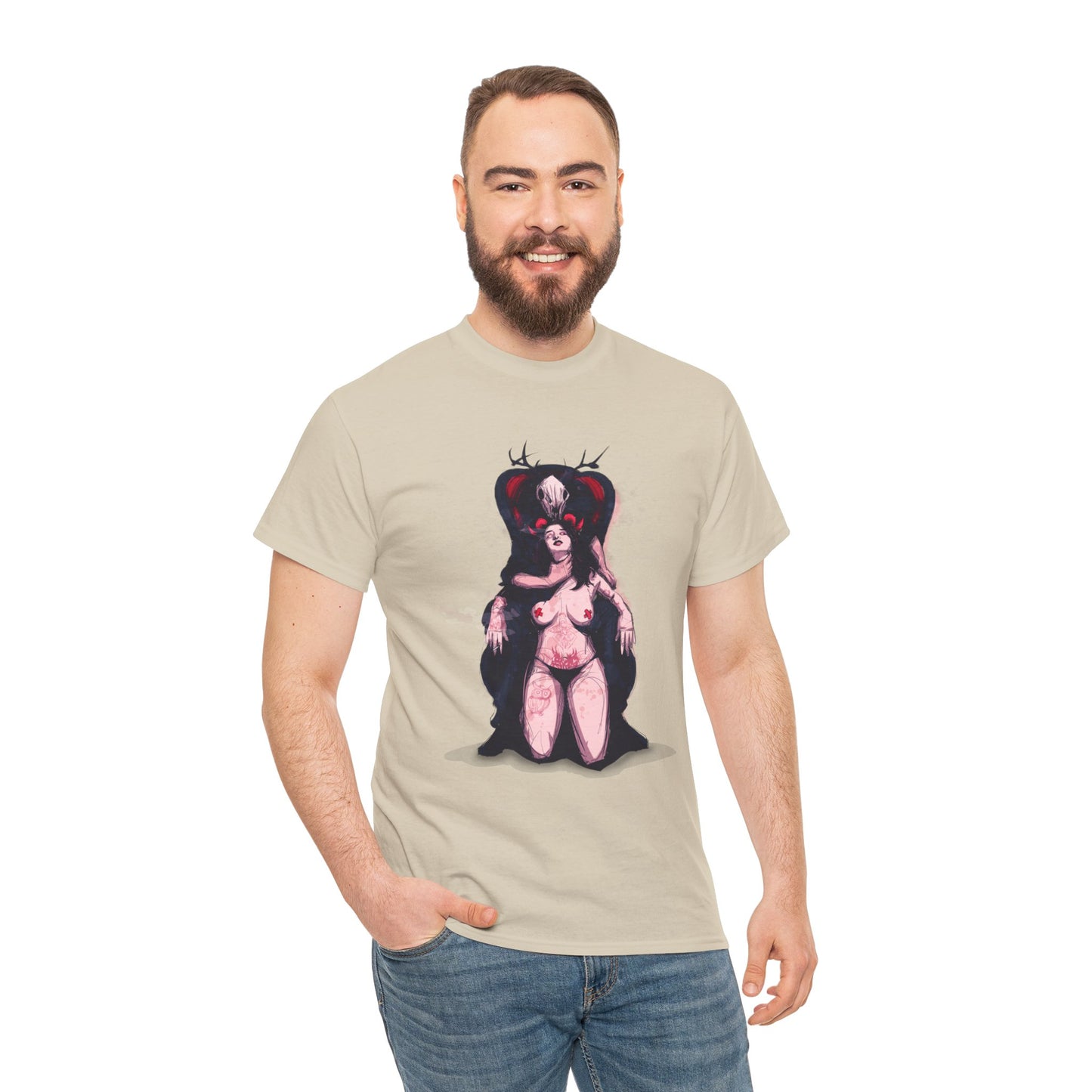 Deer Daddy Series 7: Daddy v Demoni  Unisex Heavy Cotton Tee