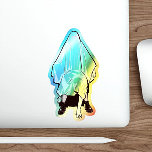 Two Headed Ghost Holographic Die-cut Stickers