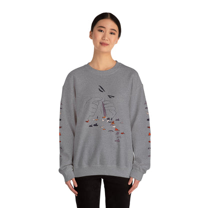 Serotonin Front + Back +Sleeve Print Unisex Heavy Blend Crewneck Sweatshirt