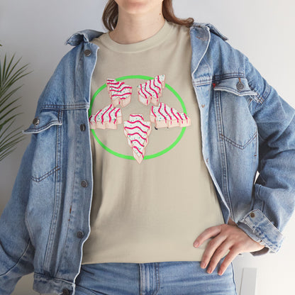 Christmas Tree Pentagram Cake Unisex Heavy Cotton Tee