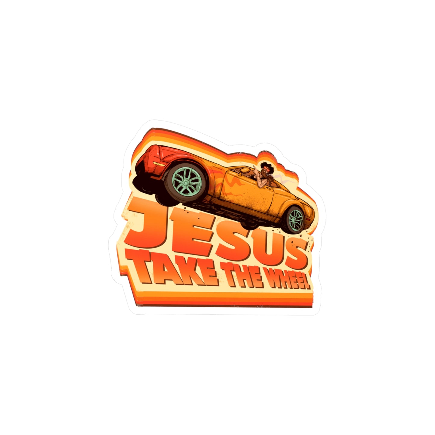 Off Road Jesus Kiss-Cut Vinyl Decal