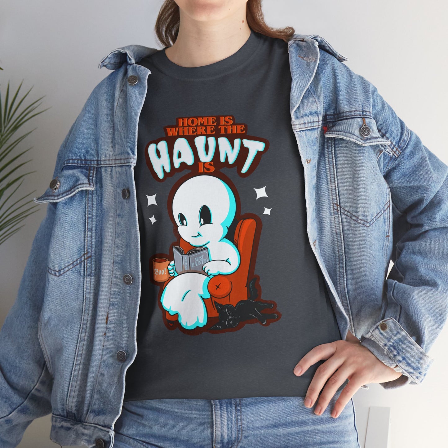 Home Is Where The Haunt Is Unisex Heavy Cotton Tee