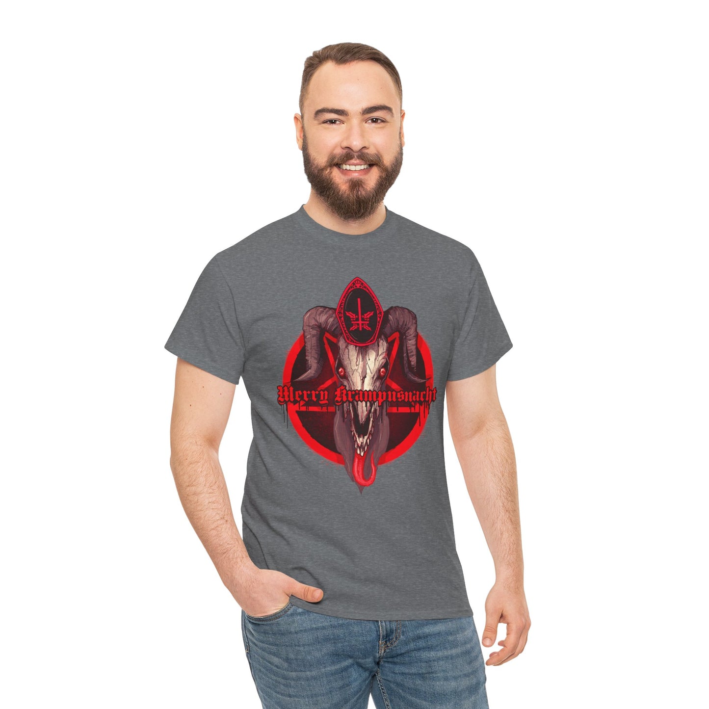 Merry Krampusnacht Unisex Heavy Cotton Tee