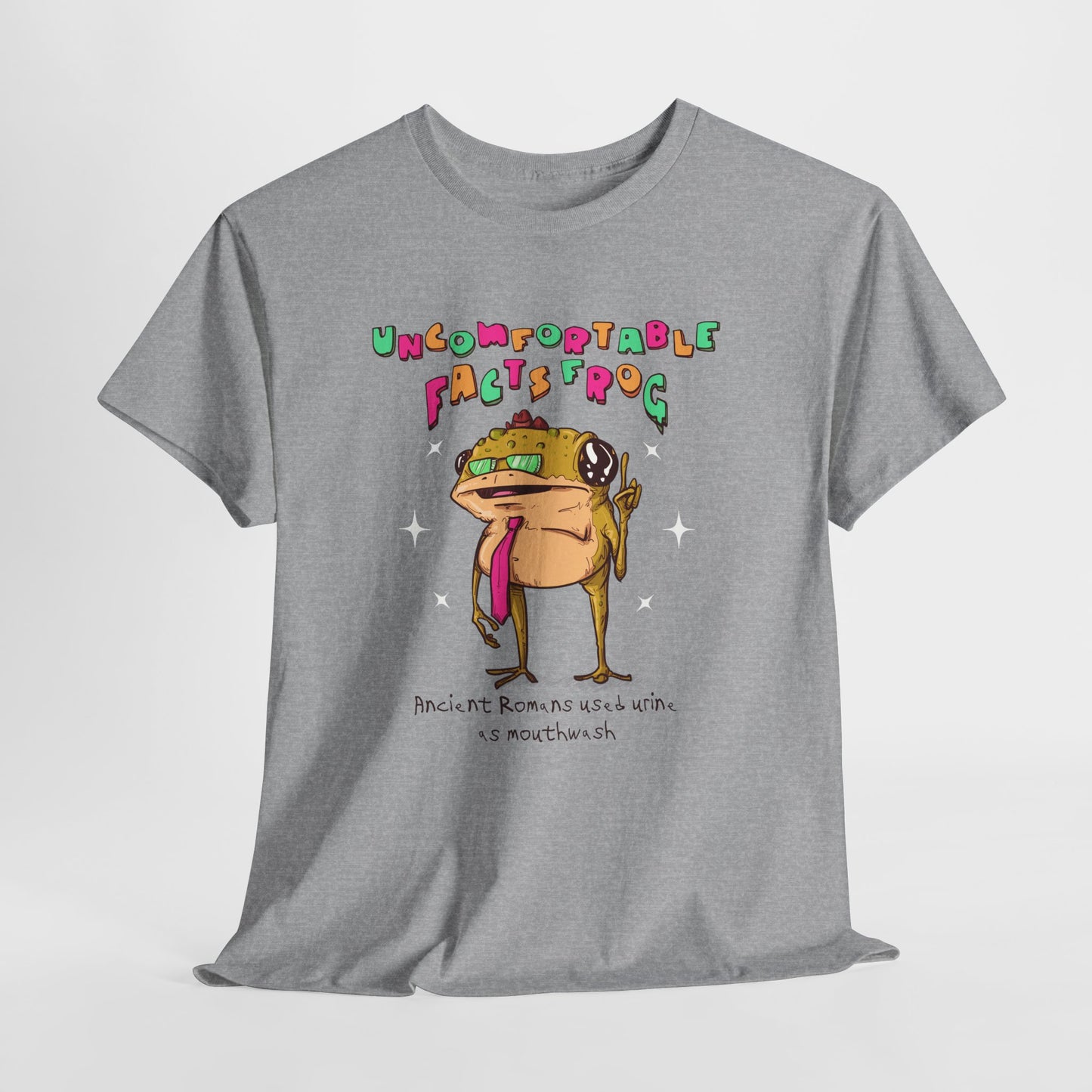 Uncomfortable Facts Frog Unisex Heavy Cotton Tee