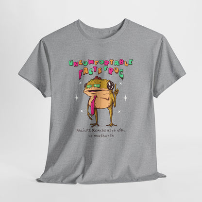 Uncomfortable Facts Frog Unisex Heavy Cotton Tee