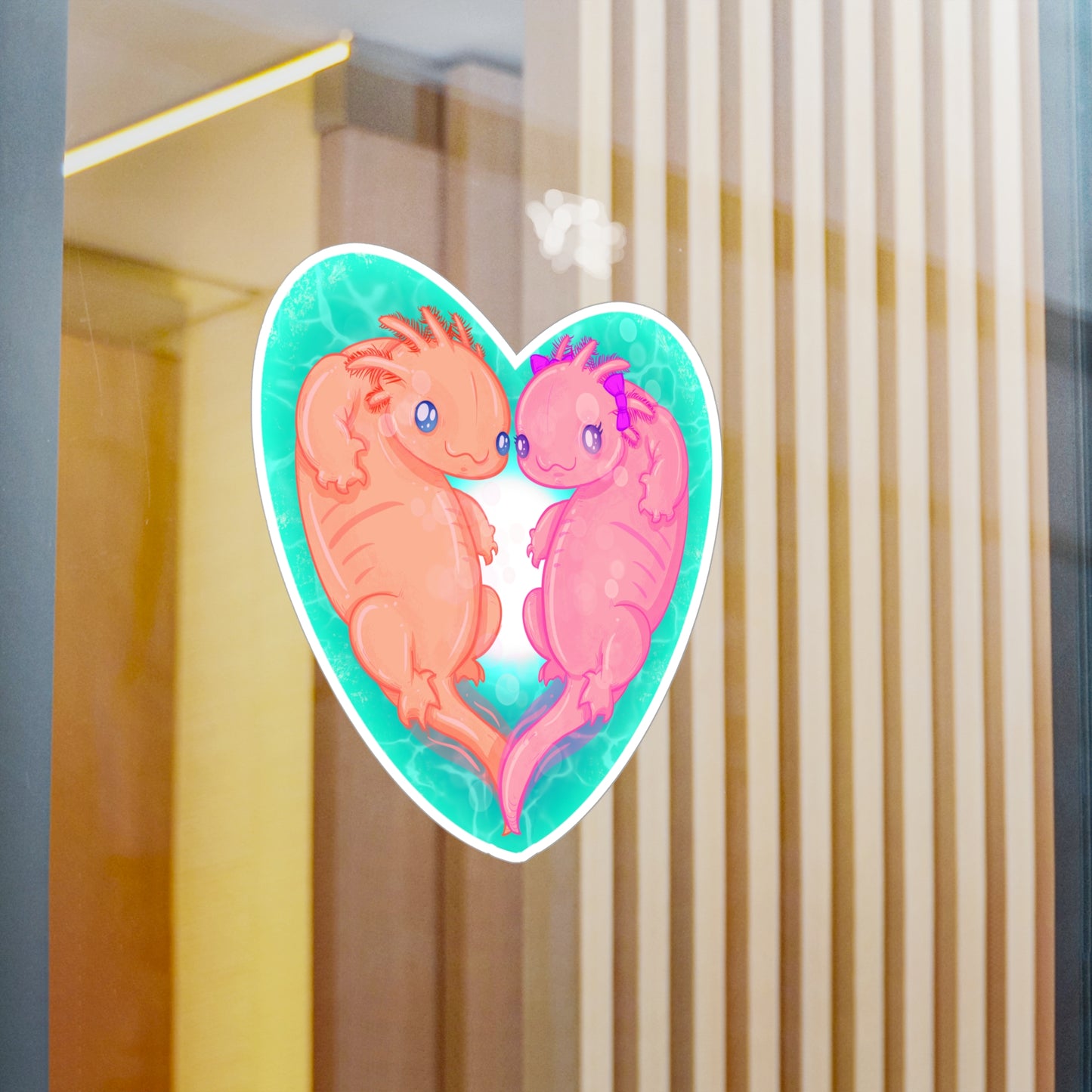 Axolotl of Love Kiss-Cut Vinyl Decal