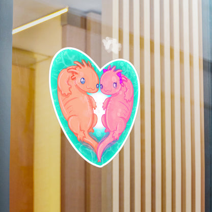 Axolotl of Love Kiss-Cut Vinyl Decal