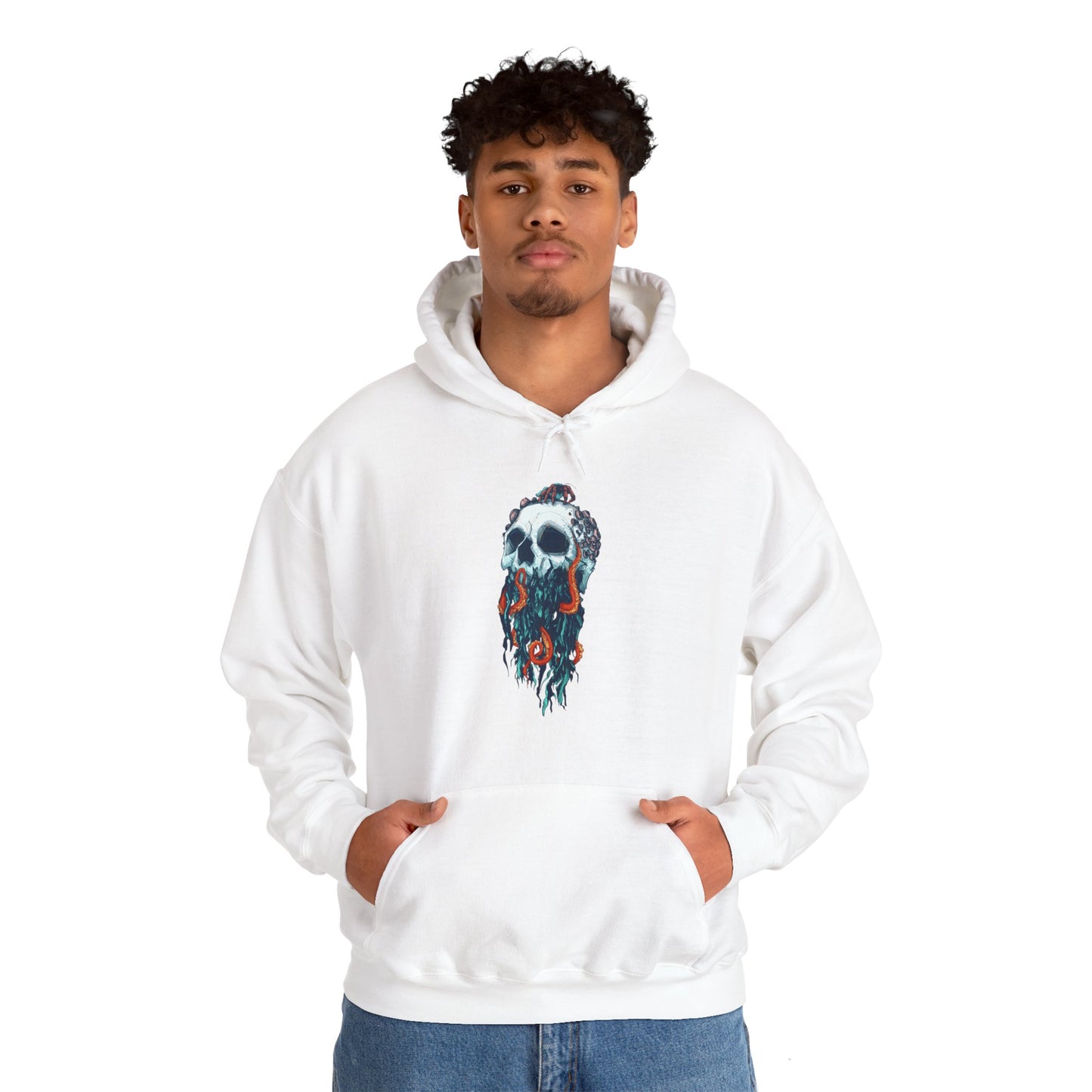 Elemental Skull Ocean Unisex Heavy Blend Hooded Sweatshirt