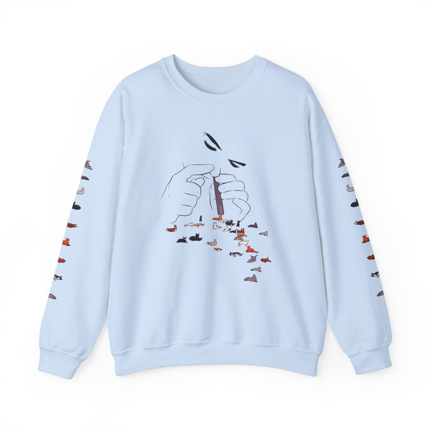 Serotonin Front + Back +Sleeve Print Unisex Heavy Blend Crewneck Sweatshirt
