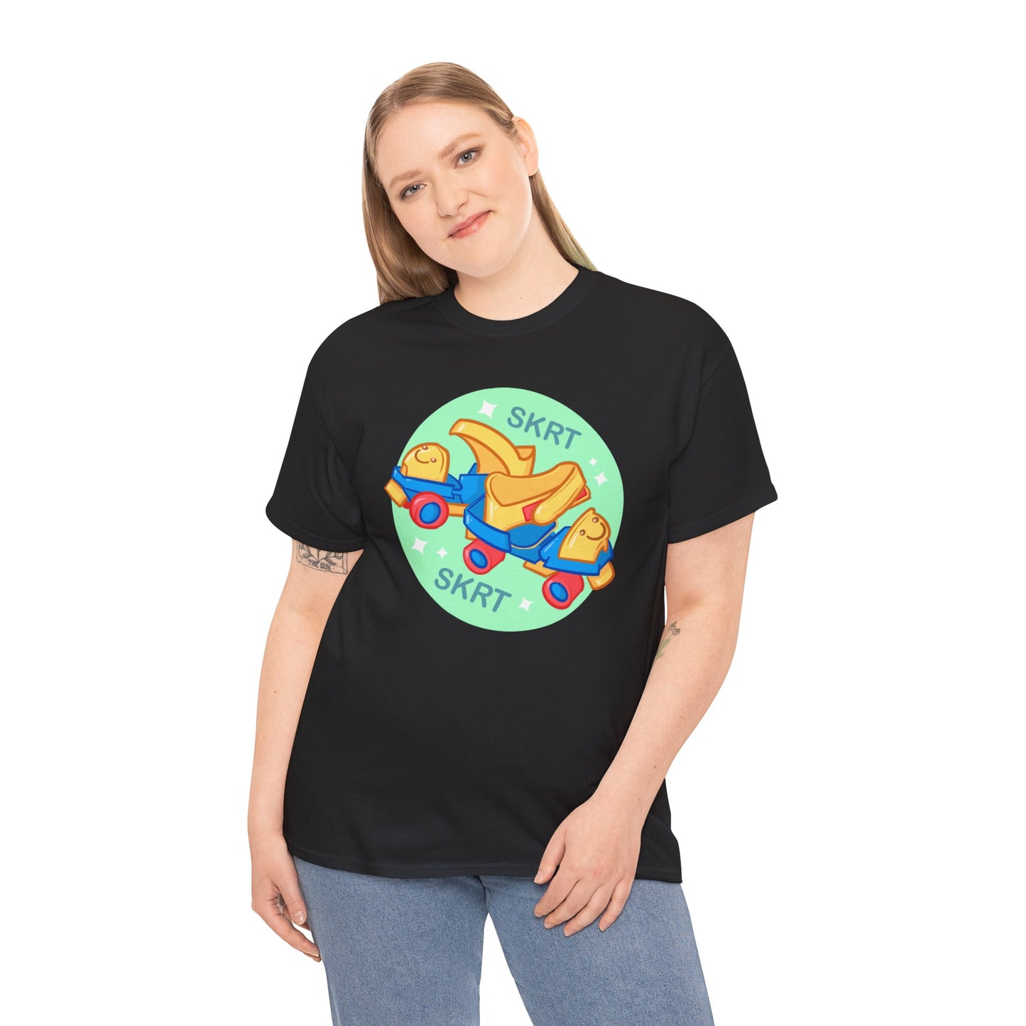 Roller Skates Unisex Heavy Cotton Tee