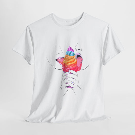 Lesbian Ice Cream Unisex Heavy Cotton Tee