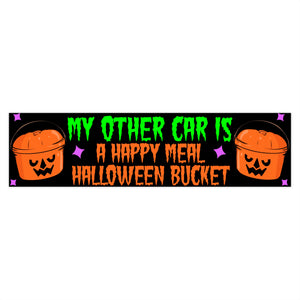 Halloween Bucket Car Bumper Stickers