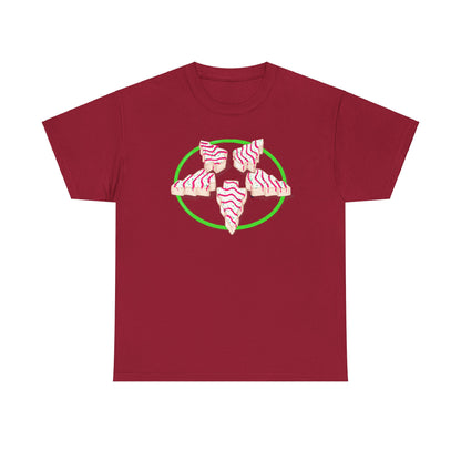 Christmas Tree Pentagram Cake Unisex Heavy Cotton Tee