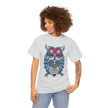 Sugar Skull Owl Unisex Heavy Cotton Tee