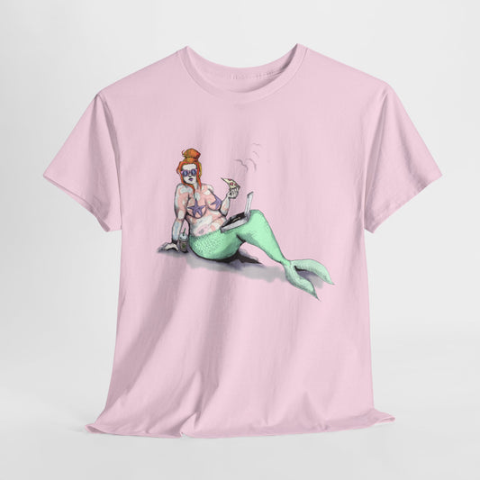 Pizza Mermaid Unisex Heavy Cotton Tee
