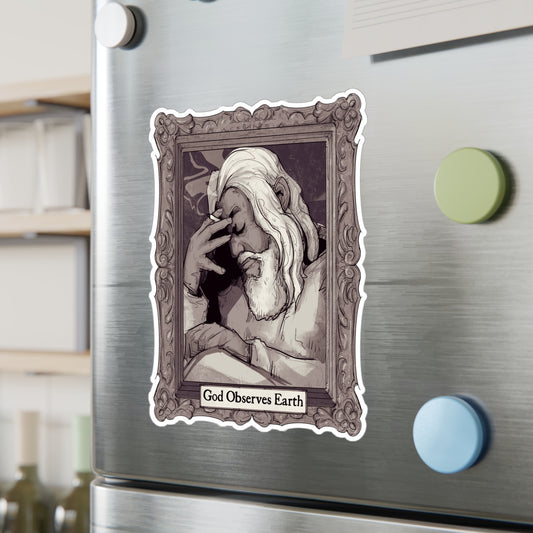 God Observes Earth Kiss-Cut Vinyl Decal