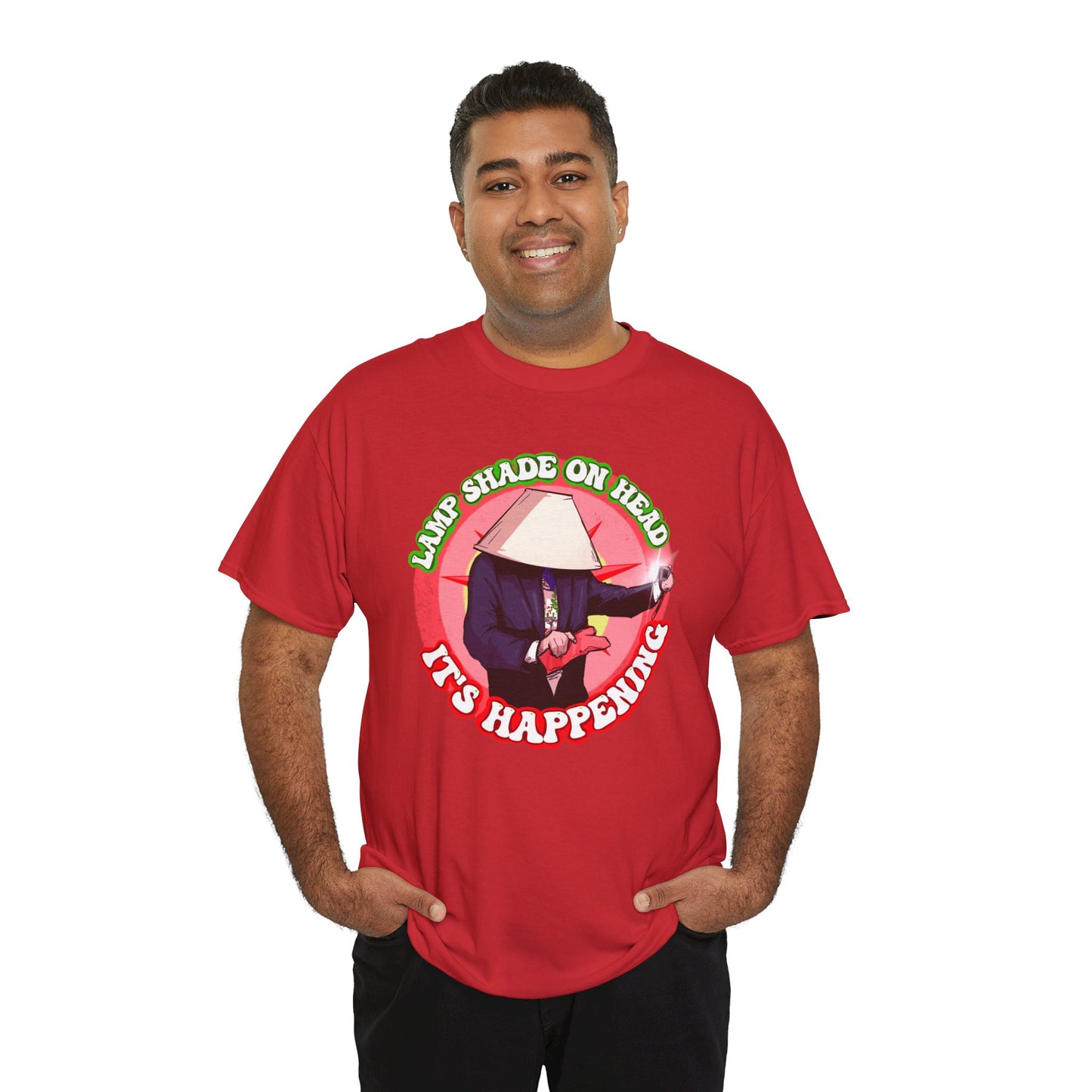 Lampshade On Head Unisex Heavy Cotton Tee