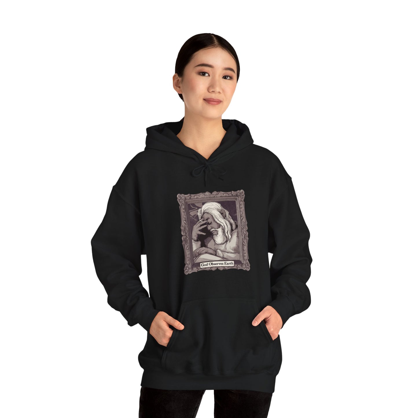 God Observes Earth Unisex Heavy Blend Hooded Sweatshirt