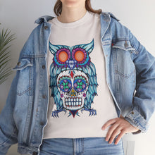 Sugar Skull Owl Unisex Heavy Cotton Tee