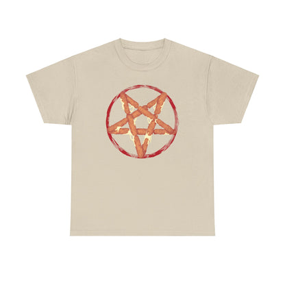 Mozzarella Stick Pentagram Unisex Heavy Cotton Tee