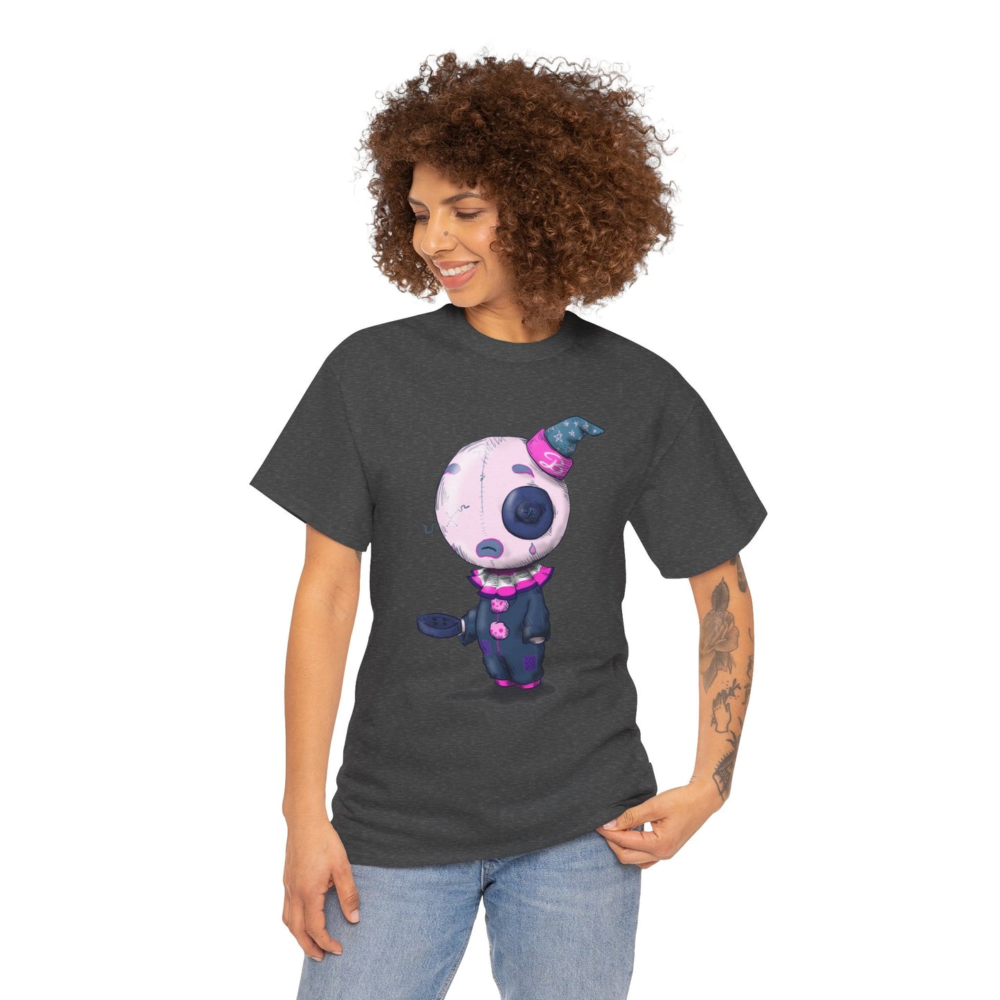 Buttons The Clown Unisex Heavy Cotton Tee