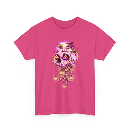 Elemental Skull Cherry Blossom Unisex Heavy Cotton Tee