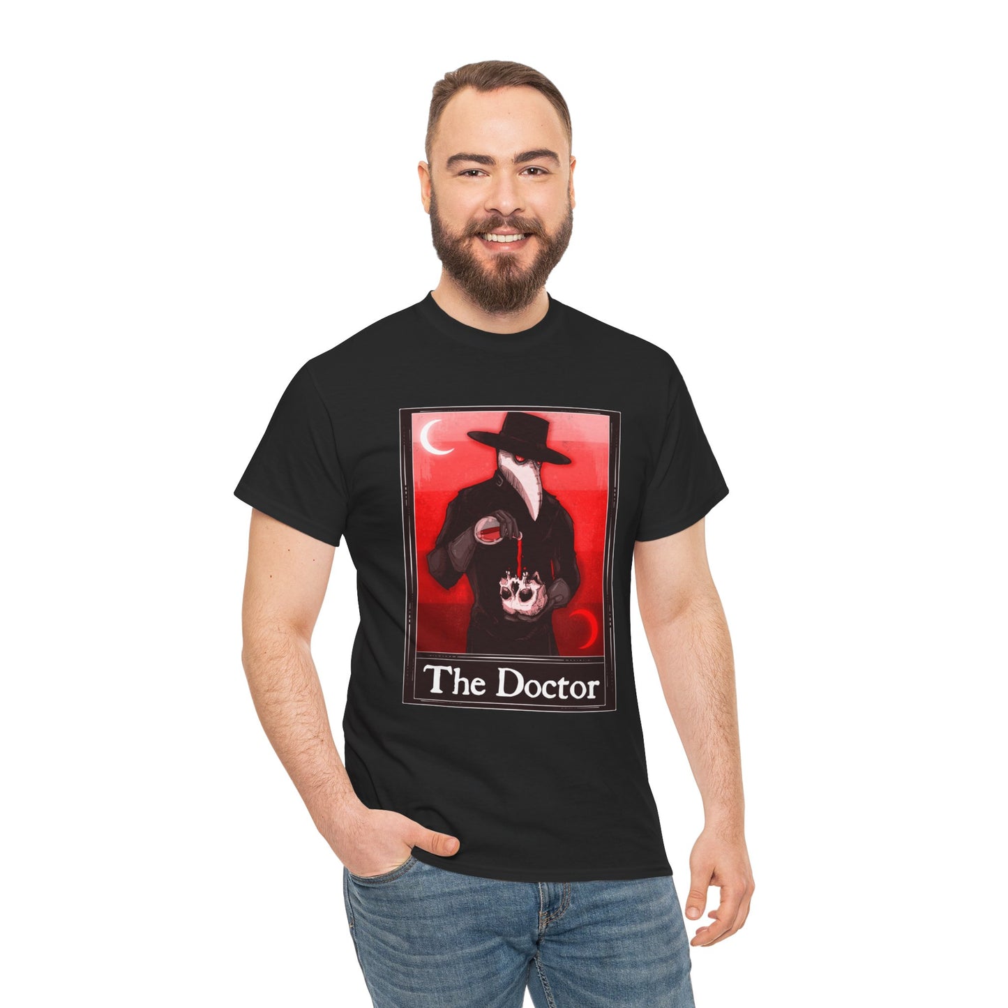 The Doctor Tarot (Front & Back Print) Unisex Heavy Cotton Tee