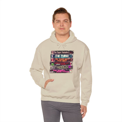 Adult Horror VHS Unisex Heavy Blend Hooded Sweatshirt