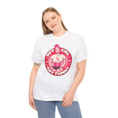Hot Girl Icky Tummy Unisex Heavy Cotton Tee