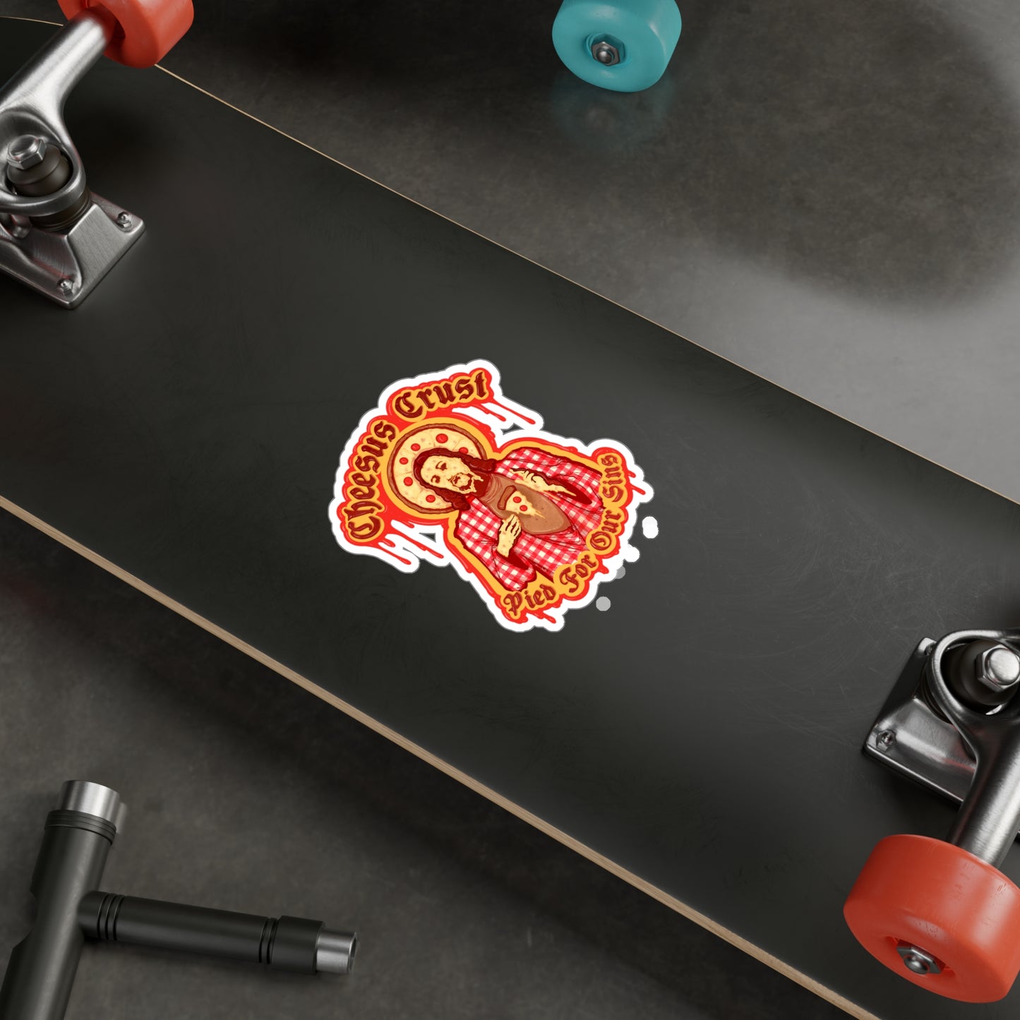 Cheesus Crust Kiss-Cut Vinyl Decal