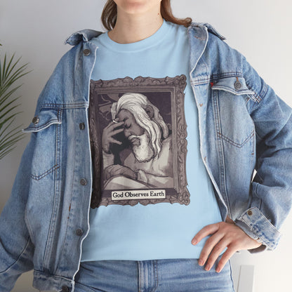 God Observes Earth Unisex Heavy Cotton Tee