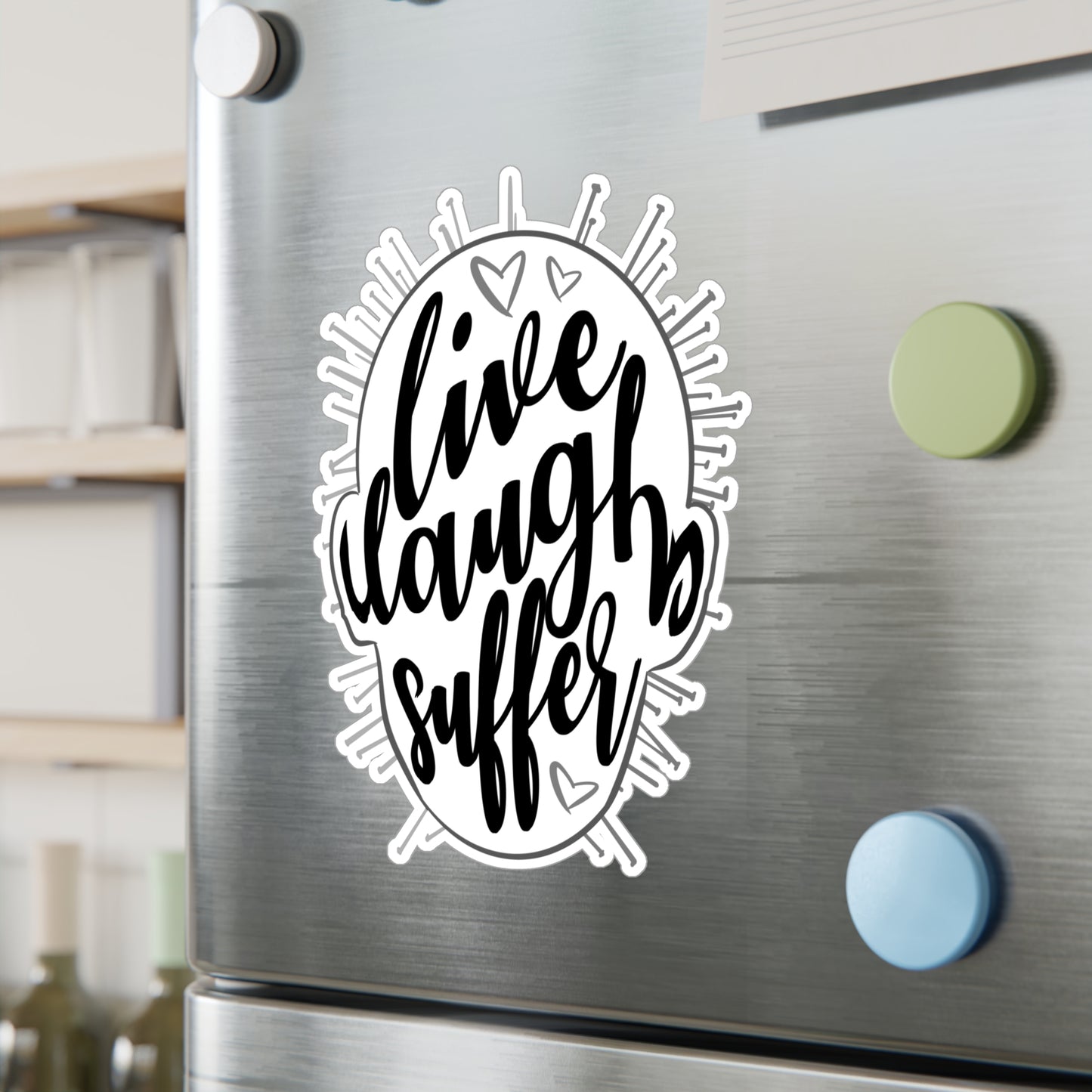 Live Laugh Suffer Kiss-Cut Vinyl Decal