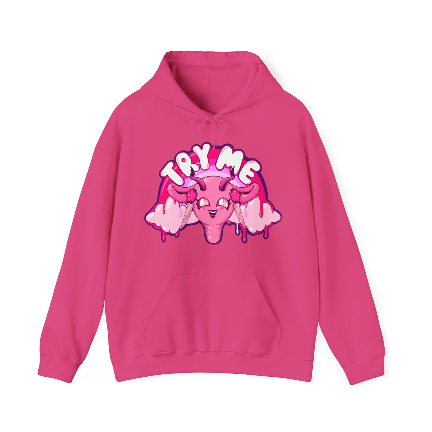 Try Me Uterus Unisex Heavy Blend Hooded Sweatshirt
