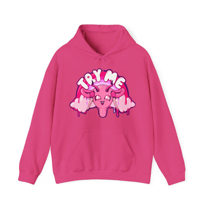 Try Me Uterus Unisex Heavy Blend Hooded Sweatshirt